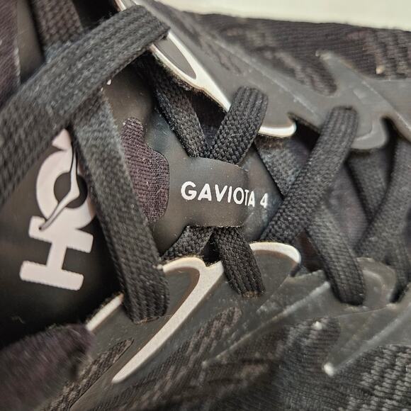 Hoka One One Gaviota Black and White Athletic Shoes Size Men’s 9D - Picture 4 of 10